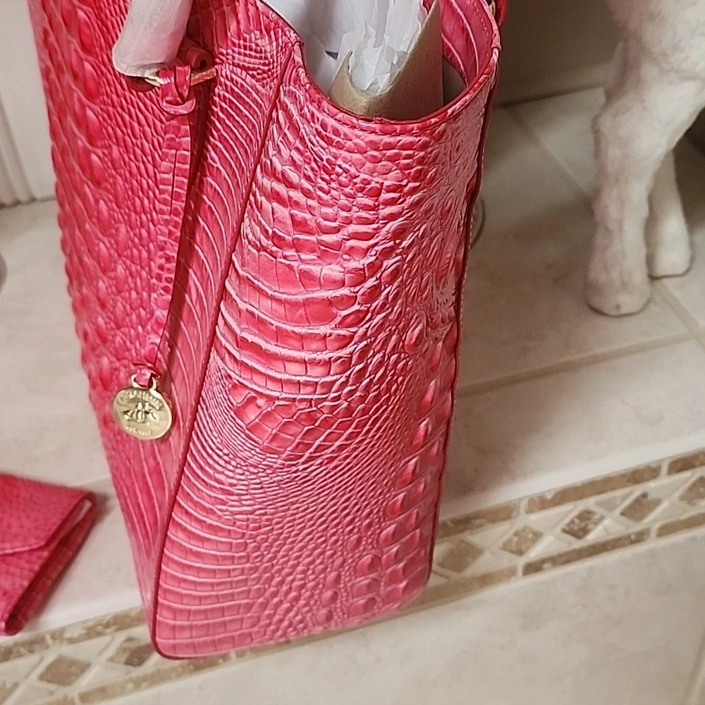🛍🩷 BRAHMIN APRIL PINK COSMO TOTE & VERONICA WALLET 🩷🛍